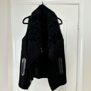 Anne Fontaine  suede, genuine lamb skin vest